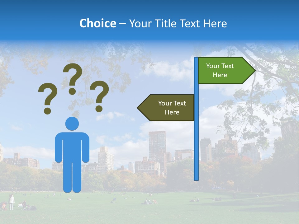 New Garden Blue PowerPoint Template
