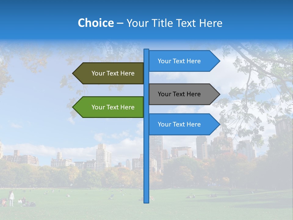 New Garden Blue PowerPoint Template