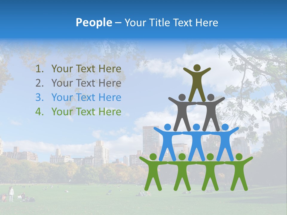 New Garden Blue PowerPoint Template