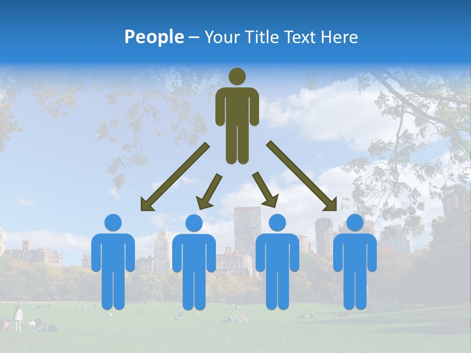 New Garden Blue PowerPoint Template