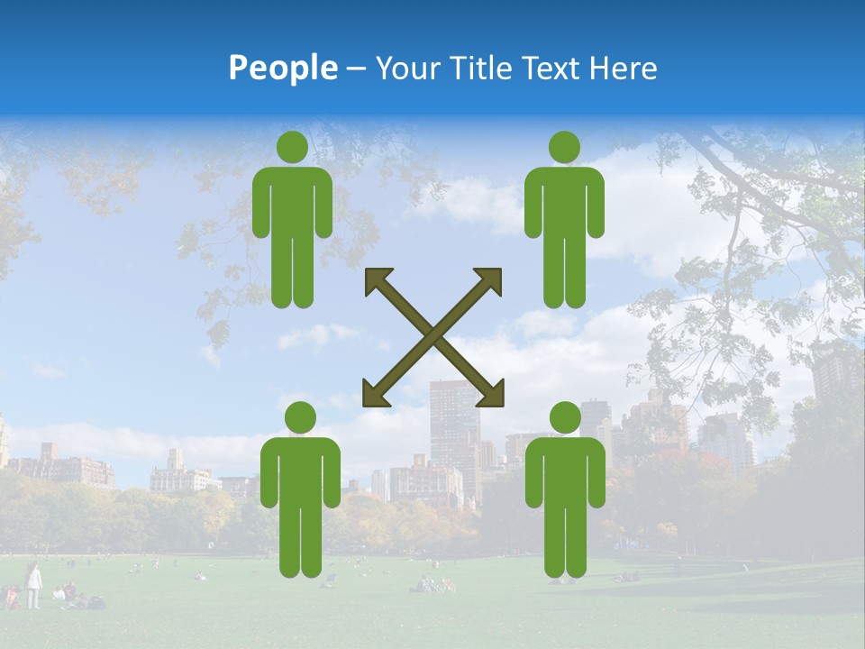 New Garden Blue PowerPoint Template