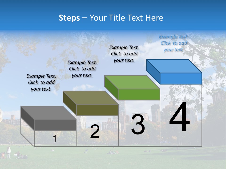 New Garden Blue PowerPoint Template