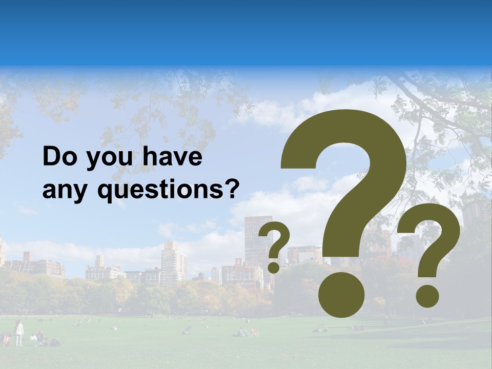 New Garden Blue PowerPoint Template