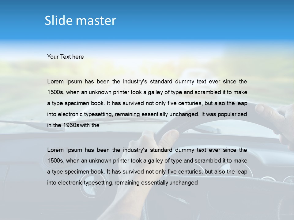 Front Person Transport PowerPoint Template