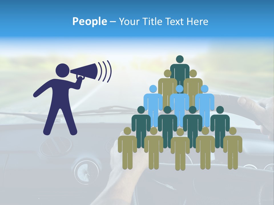 Front Person Transport PowerPoint Template