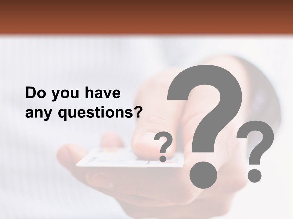 Banking Purchase Closeup PowerPoint Template