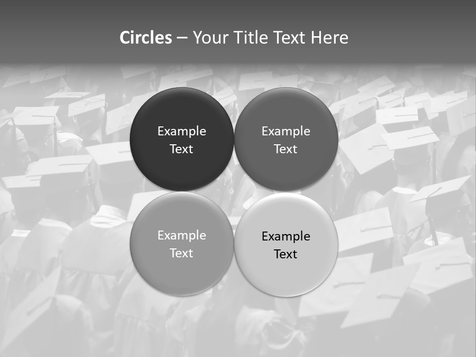 School Children Cap And Gown PowerPoint Template