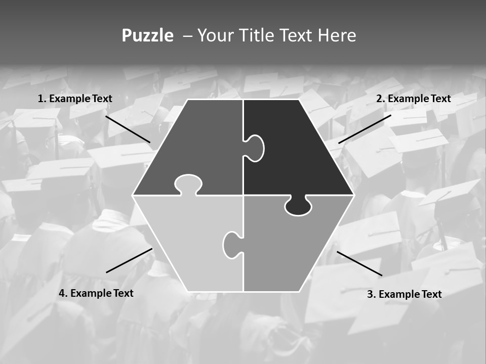 School Children Cap And Gown PowerPoint Template