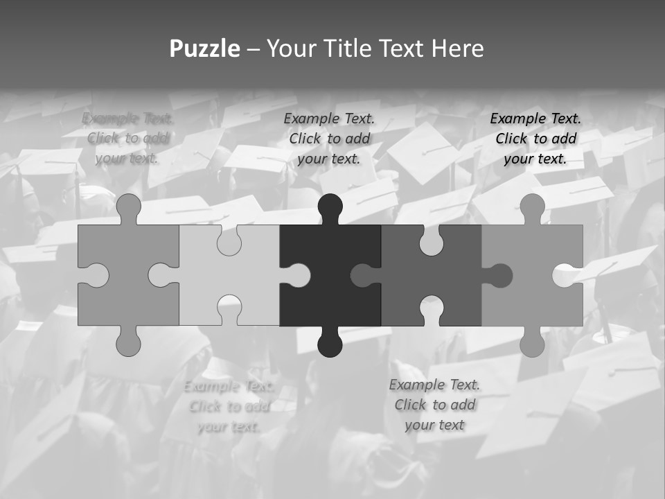 School Children Cap And Gown PowerPoint Template