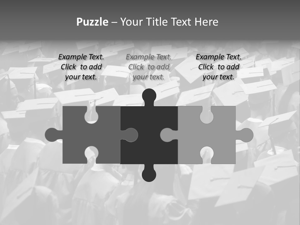 School Children Cap And Gown PowerPoint Template