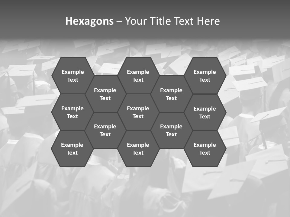 School Children Cap And Gown PowerPoint Template