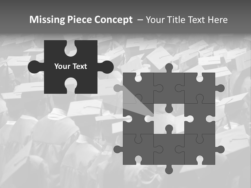 School Children Cap And Gown PowerPoint Template