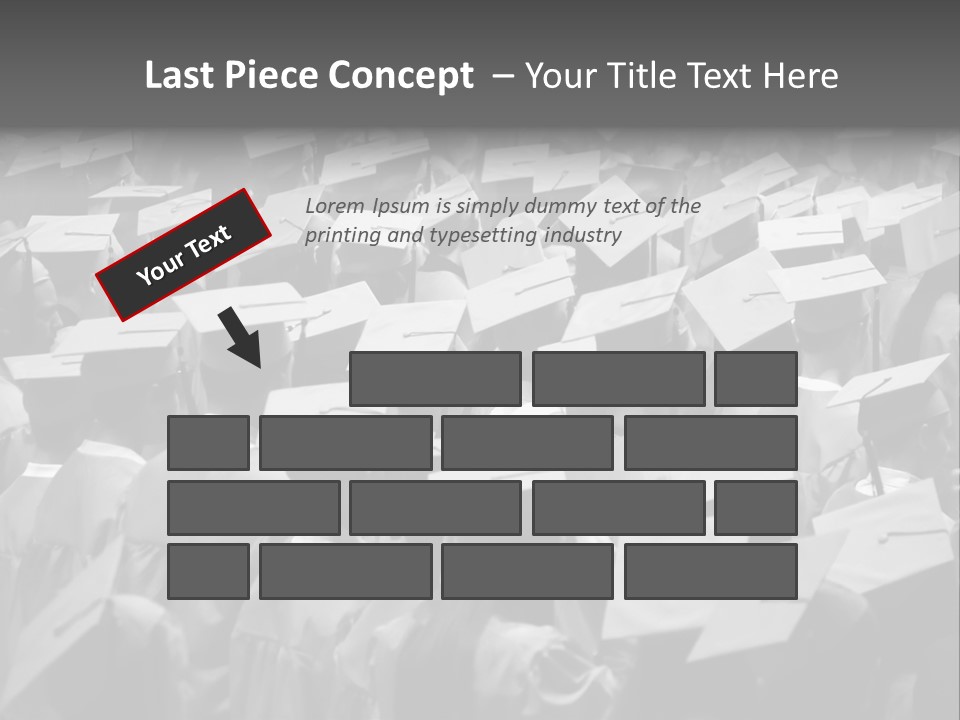 School Children Cap And Gown PowerPoint Template