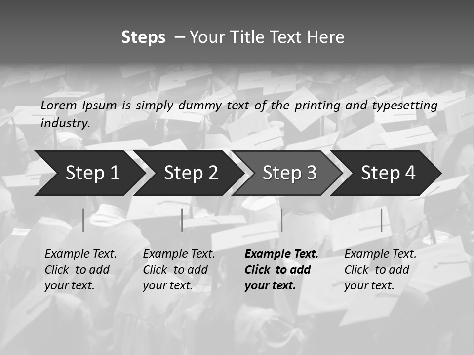 School Children Cap And Gown PowerPoint Template