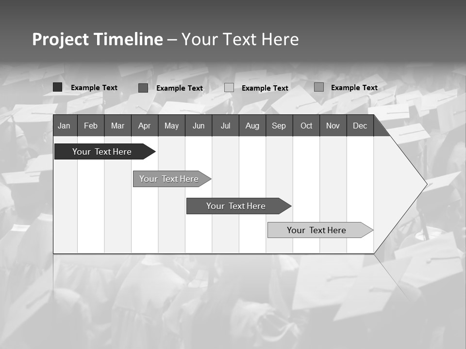 School Children Cap And Gown PowerPoint Template