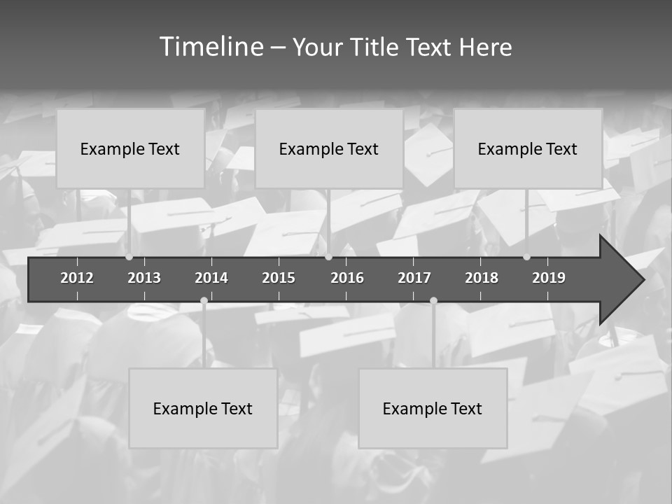 School Children Cap And Gown PowerPoint Template