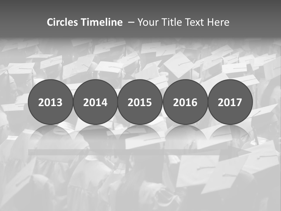 School Children Cap And Gown PowerPoint Template