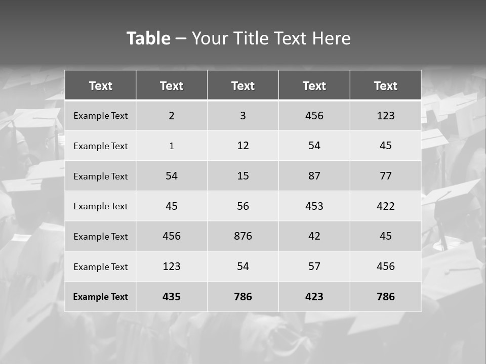 School Children Cap And Gown PowerPoint Template