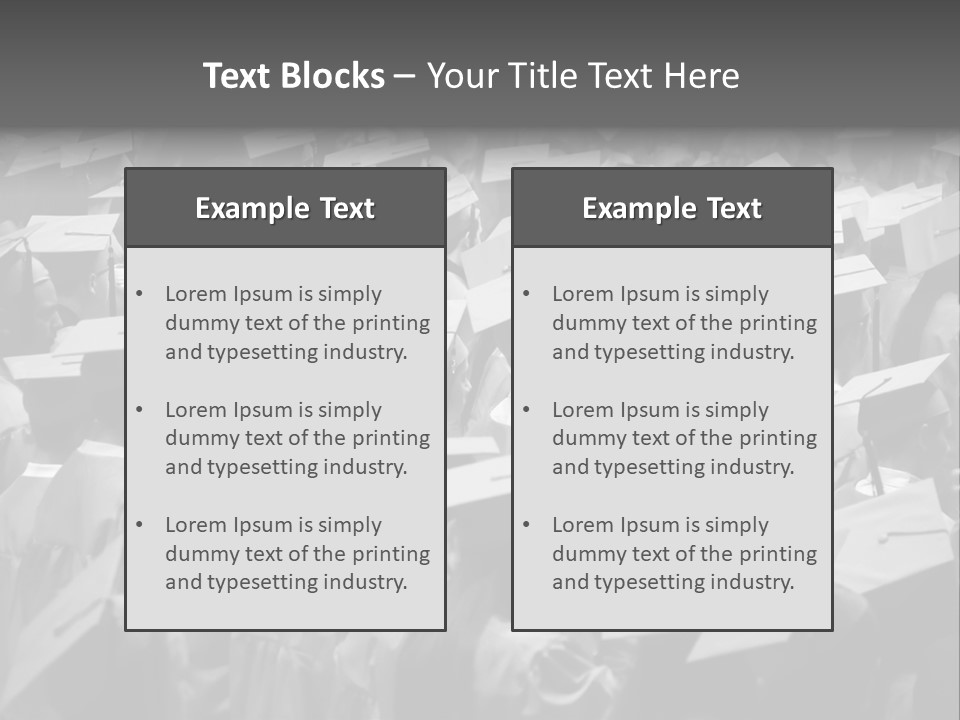 School Children Cap And Gown PowerPoint Template