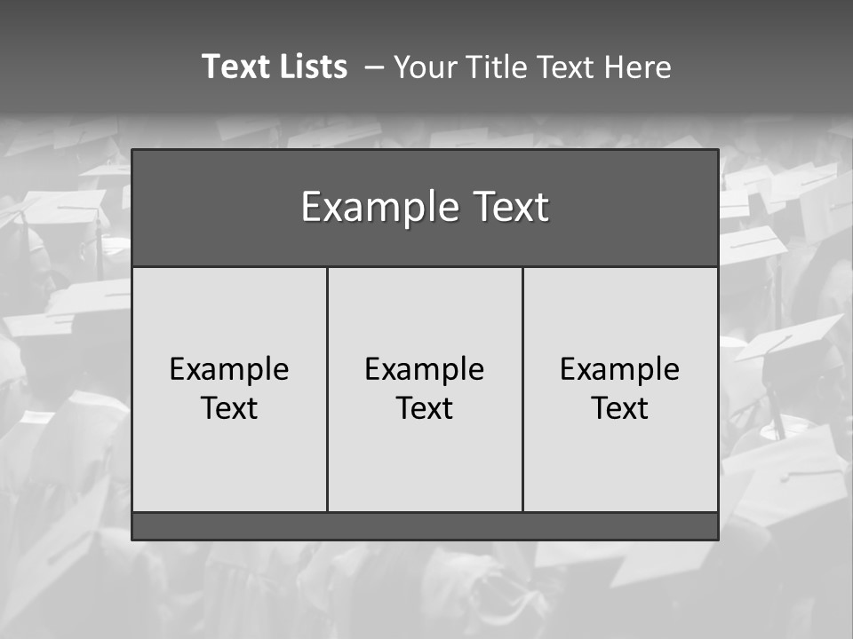 School Children Cap And Gown PowerPoint Template