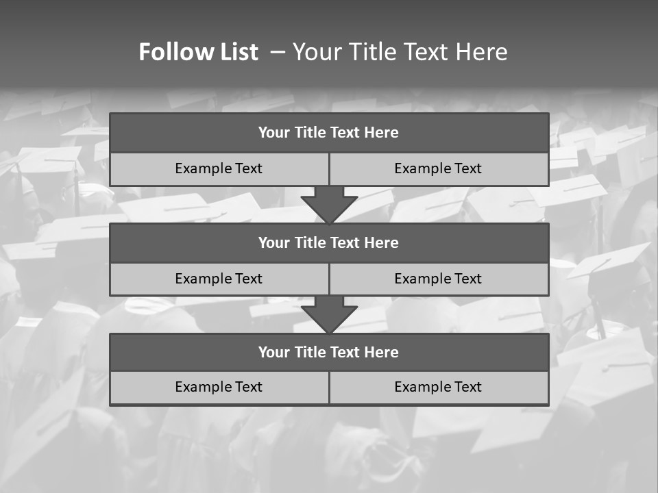 School Children Cap And Gown PowerPoint Template