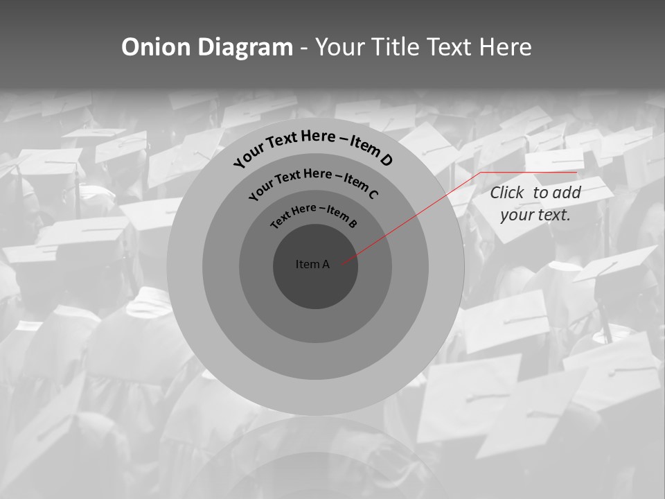 School Children Cap And Gown PowerPoint Template