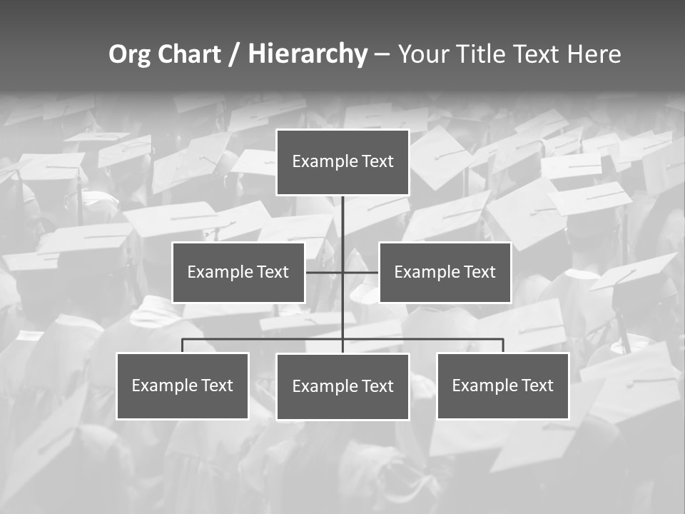 School Children Cap And Gown PowerPoint Template