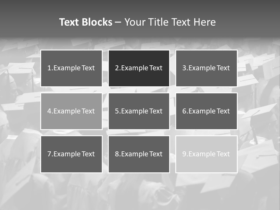 School Children Cap And Gown PowerPoint Template