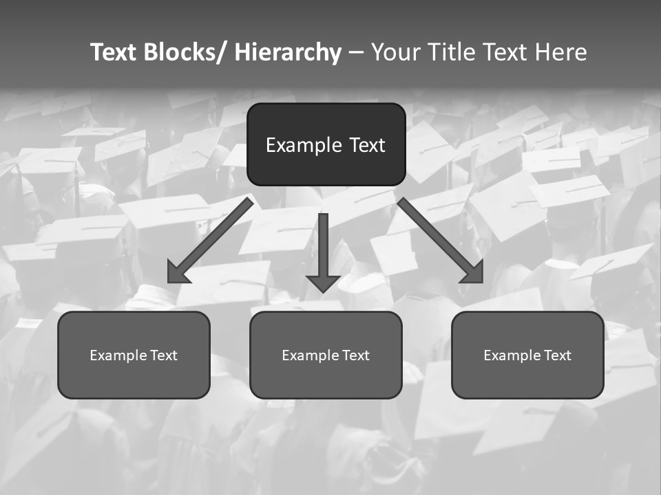 School Children Cap And Gown PowerPoint Template