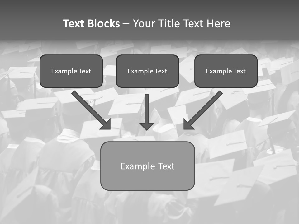 School Children Cap And Gown PowerPoint Template