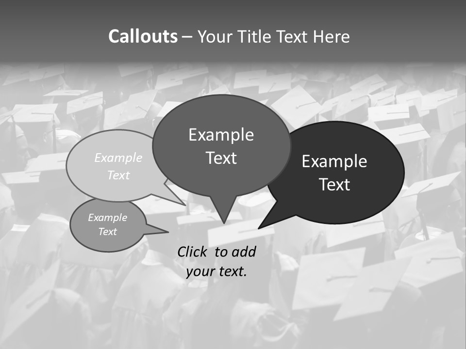 School Children Cap And Gown PowerPoint Template