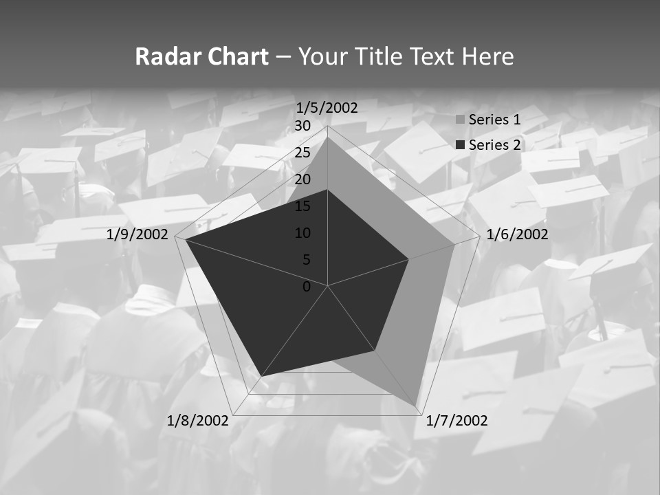 School Children Cap And Gown PowerPoint Template