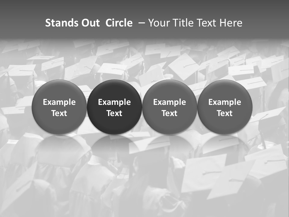 School Children Cap And Gown PowerPoint Template