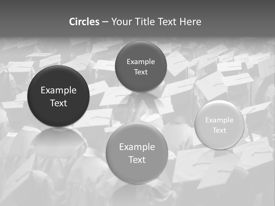 School Children Cap And Gown PowerPoint Template