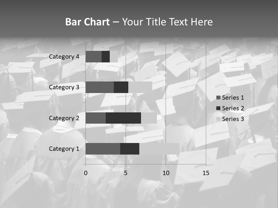 School Children Cap And Gown PowerPoint Template