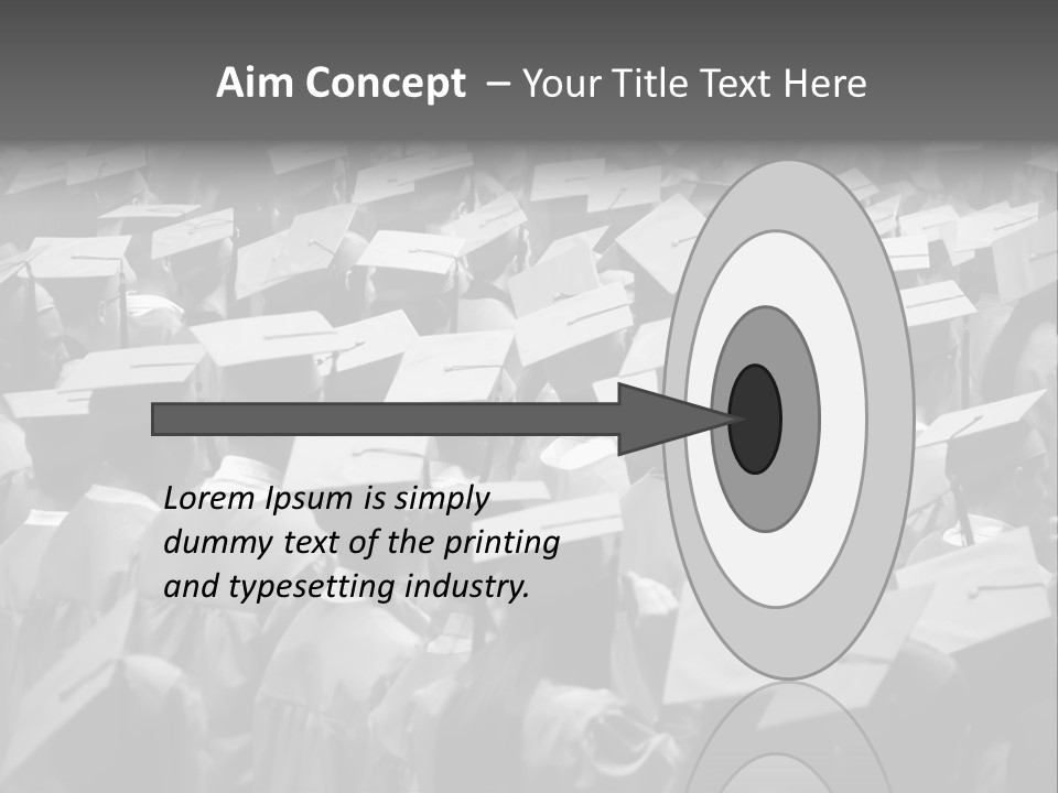 School Children Cap And Gown PowerPoint Template