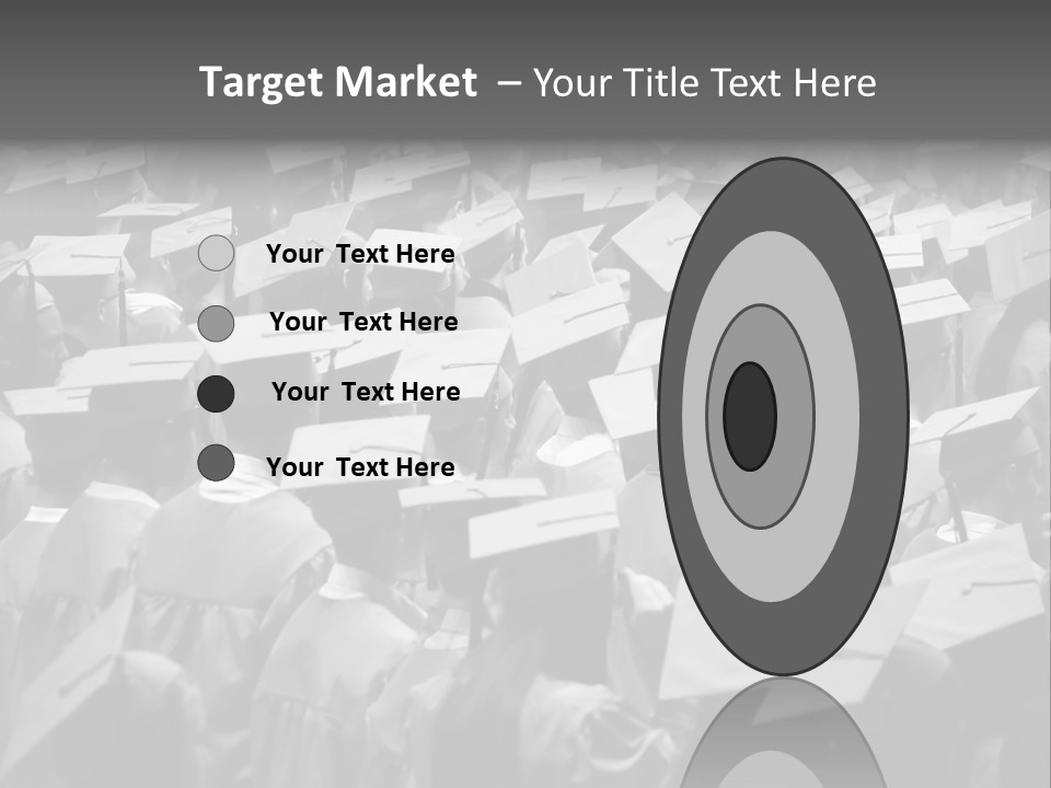 School Children Cap And Gown PowerPoint Template