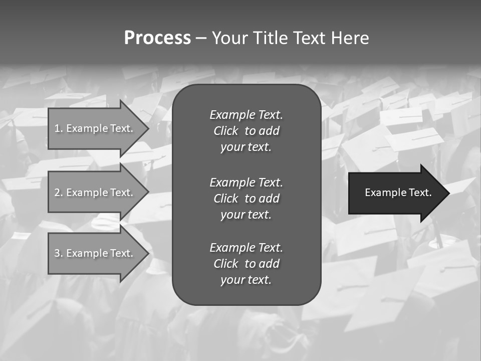 School Children Cap And Gown PowerPoint Template