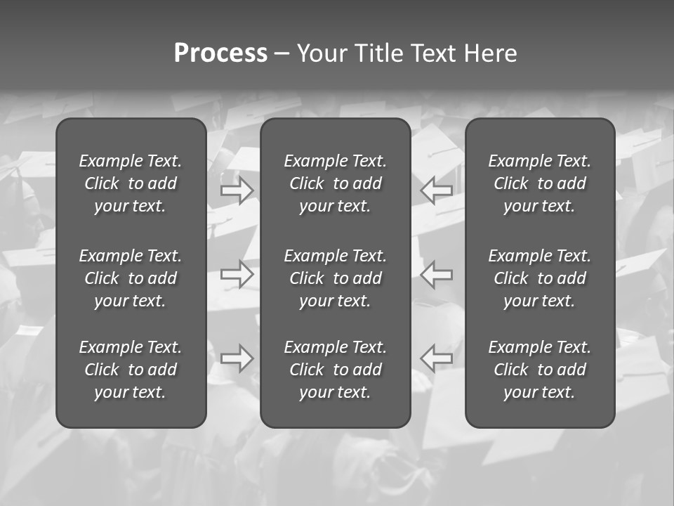 School Children Cap And Gown PowerPoint Template