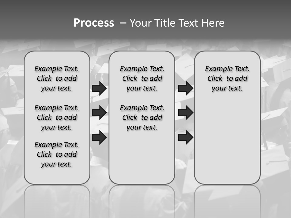 School Children Cap And Gown PowerPoint Template