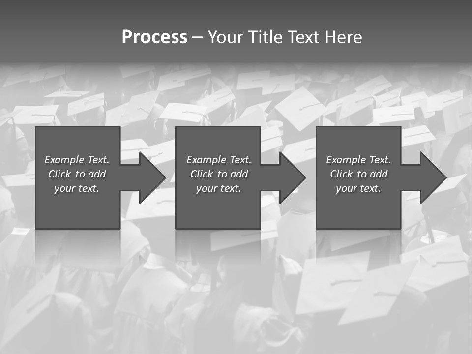 School Children Cap And Gown PowerPoint Template