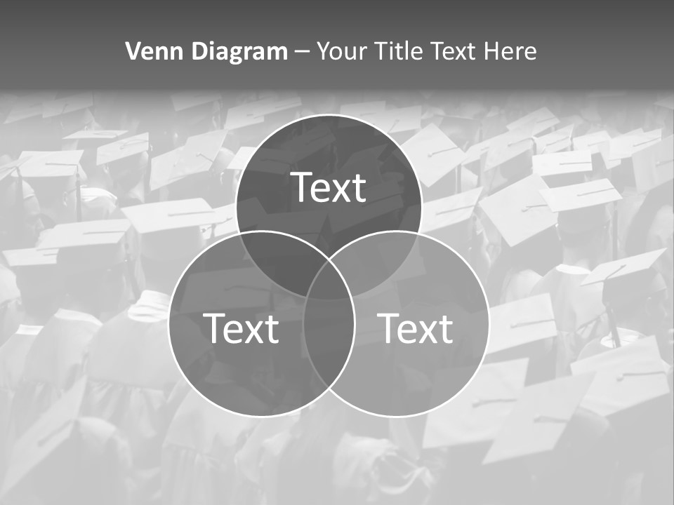 School Children Cap And Gown PowerPoint Template