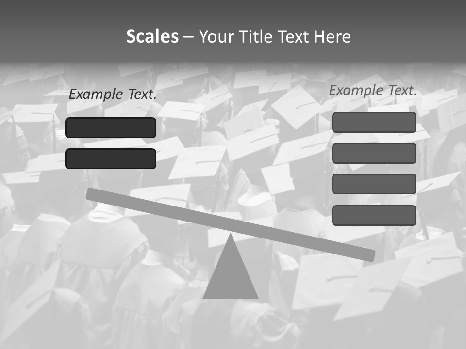 School Children Cap And Gown PowerPoint Template