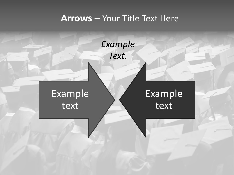 School Children Cap And Gown PowerPoint Template