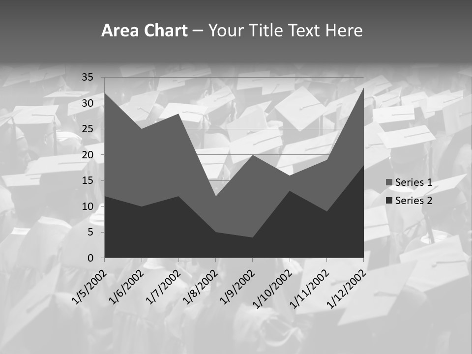 School Children Cap And Gown PowerPoint Template