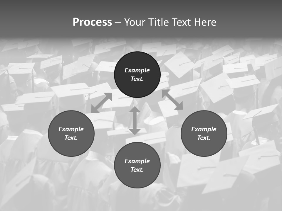 School Children Cap And Gown PowerPoint Template