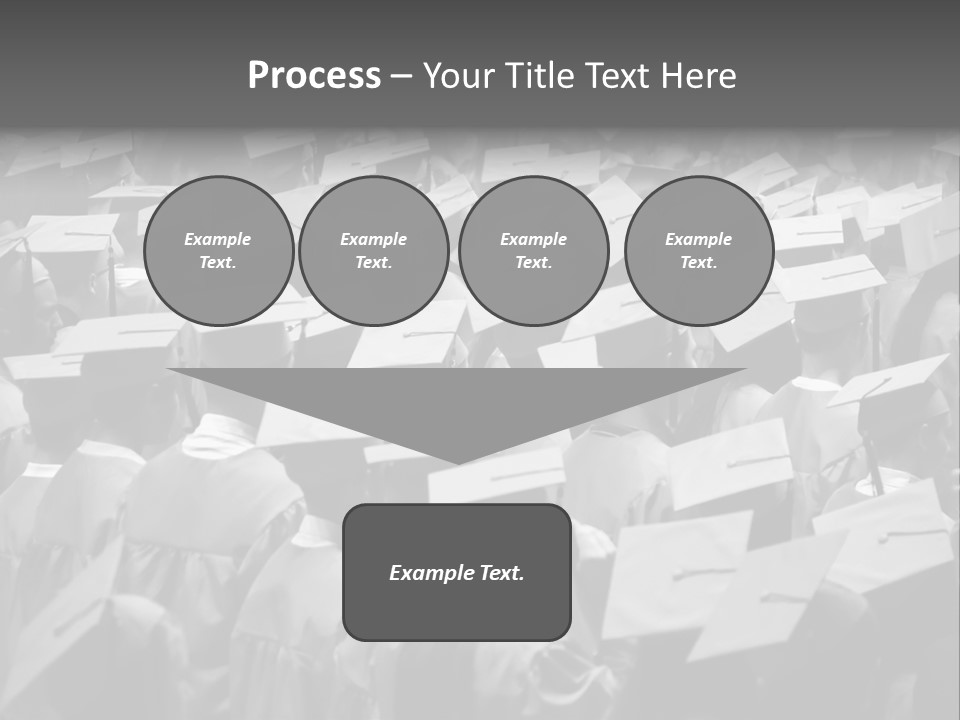 School Children Cap And Gown PowerPoint Template