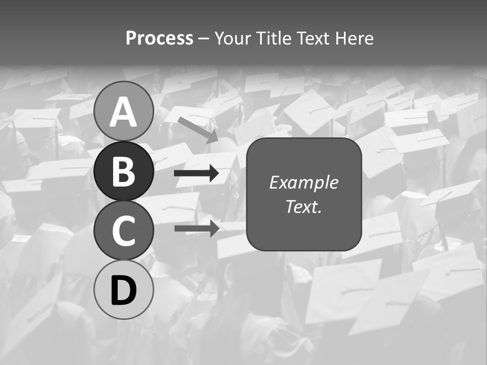 School Children Cap And Gown PowerPoint Template