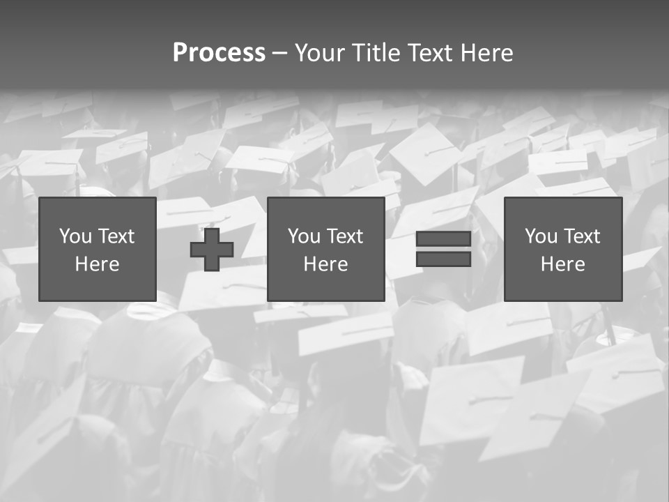 School Children Cap And Gown PowerPoint Template