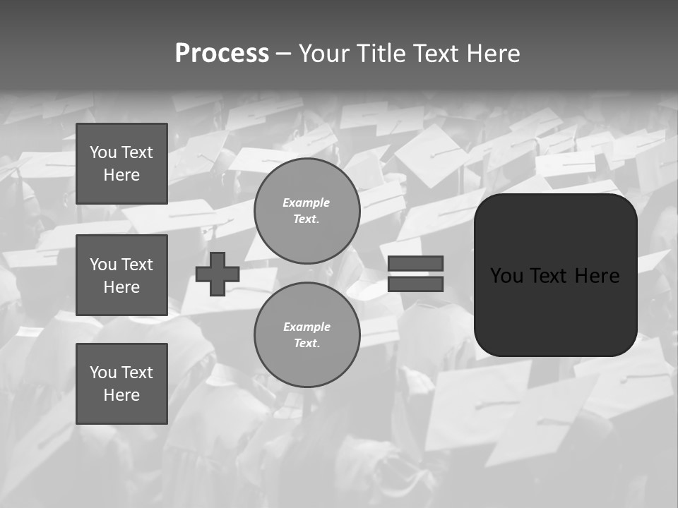 School Children Cap And Gown PowerPoint Template